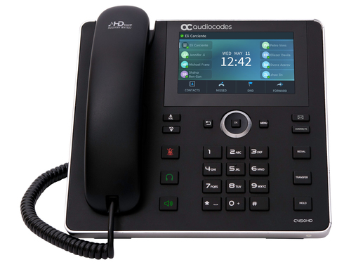 Điện thoại IP AudioCodes C450HD màu đen 8 dòng TFT Wi-Fi