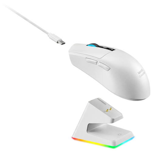 Chuột Mars Gaming MMWELITEW Chơi game Tay phải Bluetooth Quang học 20000 DPI