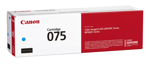 Hộp mực in laser (Toner) Canon 075 1 chiếc chính hãng màu lục lam (màu hồ thủy)