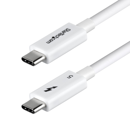 Dây cáp Thunderbolt StarTech.com TBLT5MM50CM240WWH 0,5 m 120 Gbit/s màu trắng