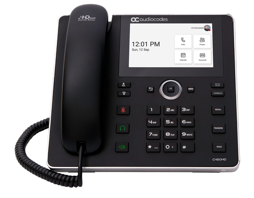 Điện thoại IP AudioCodes C450HD màu đen 8 dòng TFT Wi-Fi