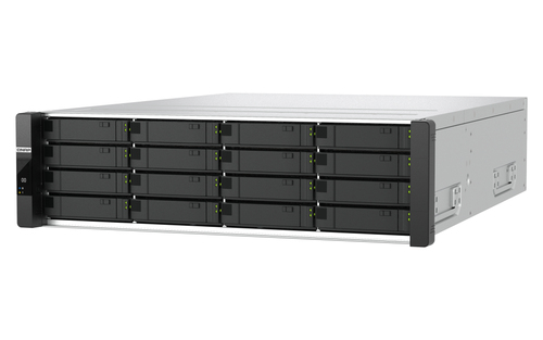 Máy chủ lưu trữ QNAP ES1686dc R2 NAS Rack (3U) Intel® Xeon® D D-2142IT 64 GB DDR4 0 TB QNAP QES màu đen, màu xám