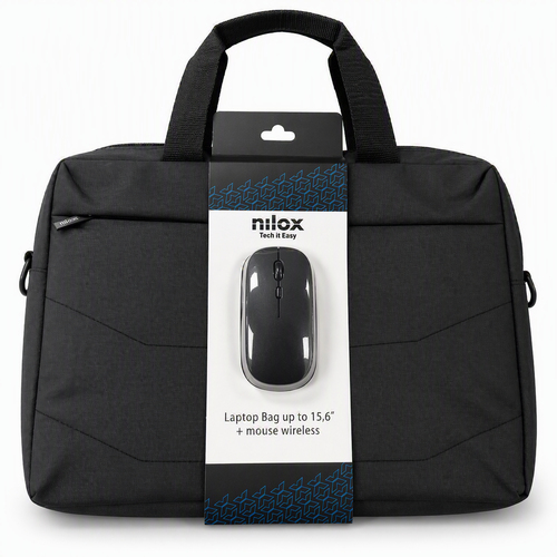 Túi và cặp đựng máy tính xách tay Nilox NXB040 39,6 cm (15.6") Túi Messenger màu đen
