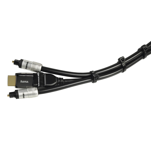 Dây buộc cáp Hama 00221002 Dây buộc cáp móc tự dính & băng vòng Nhựa màu đen 150 chiếc