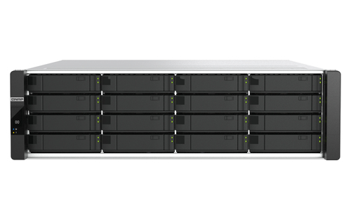 Máy chủ lưu trữ QNAP ES1686dc R2 NAS Rack (3U) Intel® Xeon® D D-2142IT 64 GB DDR4 0 TB QNAP QES màu đen, màu xám