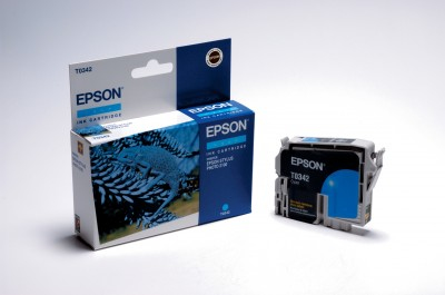 Hộp mực in phun Epson Chameleon T0342 1 chiếc chính hãng màu lục lam (màu hồ thủy)