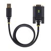 Cáp nối tiếp StarTech.com 1P6FFCN-USB-SERIAL màu đen 2 m USB Type-A DB-9
