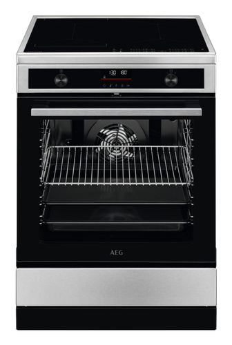 Bếp AEG CIB6490APM đứng độc lập Chạy bằng điện Bếp từ phân vùng màu đen, Bạc