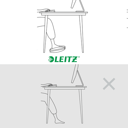 Đồ kê chân Leitz Ergo màu xám
