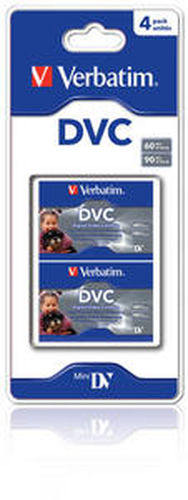Băng từ cassette Verbatim Digital Video Cassette 60 Min 4 Pack Băng video cassette 4 chiếc