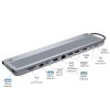 Dock & bộ mở rộng cổng laptop Ewent EW1150 Có dây USB 3.2 Gen 1 (3.1 Gen 1) Type-C Nhôm