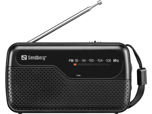 Sandberg Portable FM Radio for 2xAA Xách tay Analog màu đen