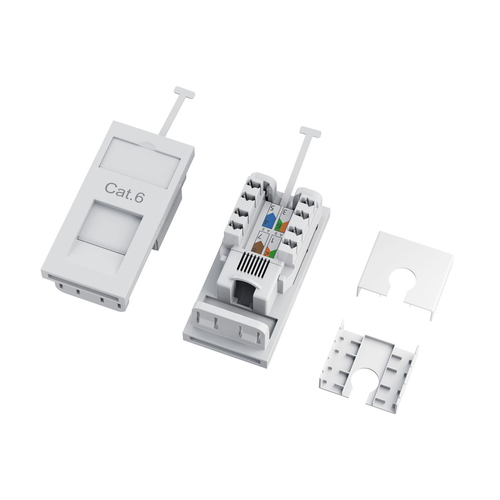 Hộp đấu dây điện Lanview LVN-CAT6-1OUT-UTP-UK RJ-45 màu trắng
