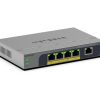 Switch mạng NETGEAR GS105EP Không quản lý Gigabit Ethernet (10/100/1000) Hỗ trợ Power over Ethernet (PoE) màu xám