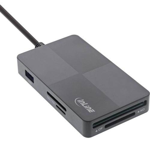Đầu đọc thẻ InLine 66772F USB màu xám
