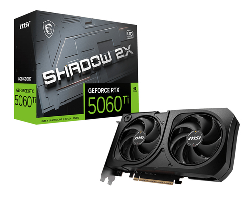 Card đồ họa MSI GEFORCE RTX 5060 TI 8G SHADOW 2X OC PLUS NVIDIA 8 GB GDDR7