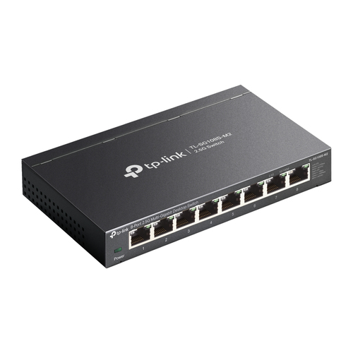 Switch mạng TP-Link TL-SG108S-M2 Không quản lý L2 2.5G Ethernet (100/1000/2500) Máy tính để bàn màu đen