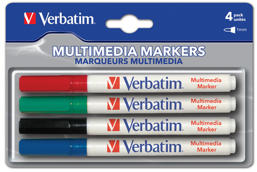 Bút viết trên mọi bề mặt Verbatim Multimedia Markers 4 Pack
