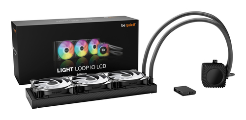Tản nhiệt máy tính be quiet! LIGHT LOOP IO LCD | 360mm Vi xử lý Bộ làm mát chất lỏng tất cả trong một 12 cm màu đen 1 chiếc