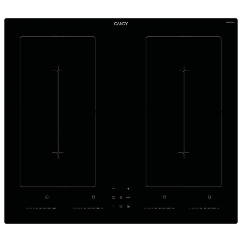 Candy CIDFC6S647MCAR màu đen Âm tủ 60 cm Bếp từ phân vùng 4 zone(s)
