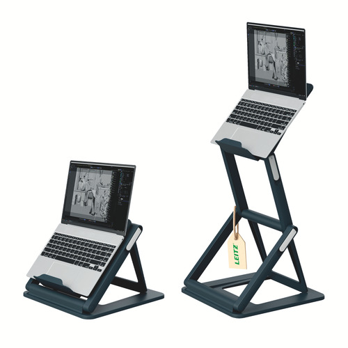 Giá đỡ laptop Leitz 65890089 Giá đỡ laptop Giá đỡ máy tính xách tay màu ghi sẫm 43,2 cm (17″)
