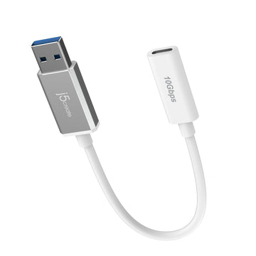 Cáp USB j5create JUCX35 0,1 m USB C USB A 10 Gbit/s màu trắng