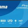 c56967e6be843f1f329724f5d25f8902db20bcf8.jpg Màn hình hiển thị iiyama LH5066UHSB-B1AG Màn hình chỉ dẫn kỹ thuật số 127 cm (50") LCD Wi-Fi 800 cd/m² 4K Ultra HD màu đen Bộ xử lý được tích hợp Android 24/7