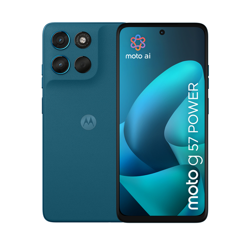 Điện thoại thông minh Motorola moto g57 power 17,1 cm (6.72") SIM kép Android 16.0 5G USB Type-C 8 GB 256 GB 7000 mAh màu xanh lơ