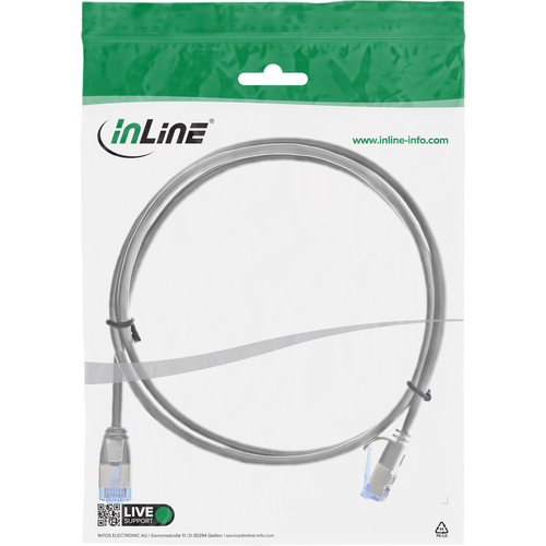 c85459db519a9eb17eab9f897d9ad0ec6014df1b.jpg Dây cáp mạng InLine 71902 màu xám 2 m Cat6a U/FTP (STP) Tròn