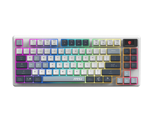 Bàn phím MSI FORGE GK600 TKL WIRELESS SKY Chơi game USB + Bluetooth QWERTY màu xanh lơ, màu trắng