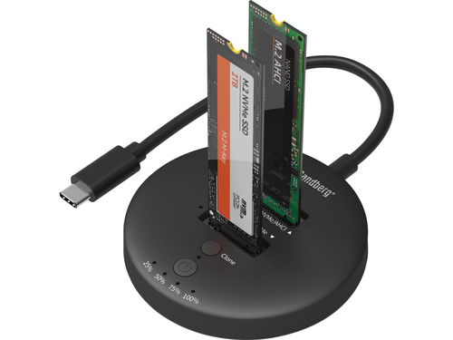 Trạm docking ổ cứng Sandberg 136-72 USB 3.2 Gen 2 (3.1 Gen 1) Type-C màu đen