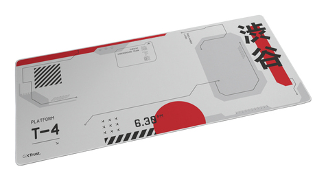 Miếng lót chuột Trust GXT 759 XXL Tấm lót chuột chơi game màu đen, màu xám, màu đỏ, màu trắng