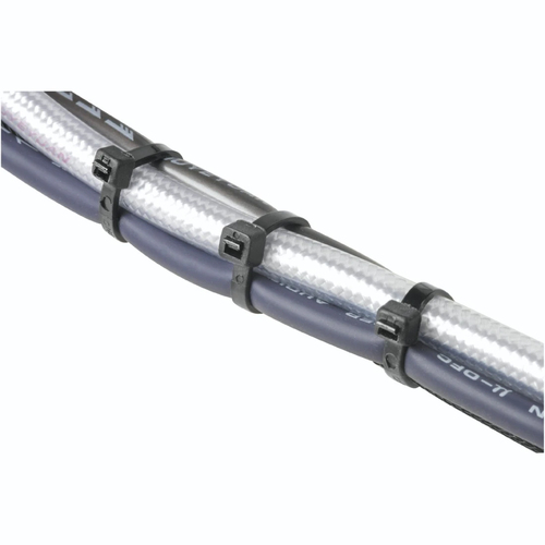 Dây buộc cáp Hama 00221002 Dây buộc cáp móc tự dính & băng vòng Nhựa màu đen 150 chiếc