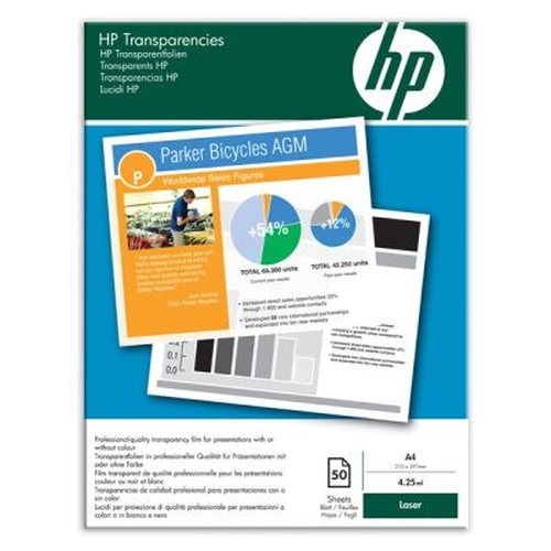 Phim in HP Color and Monochrome La de Transparencies-50 sht/A4/210 x 297 mm A4 (210×297 mm) Trong suốt 50 sheets
