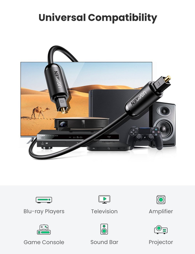 Cáp âm thanh Ugreen 70892 2 m Toslink màu đen