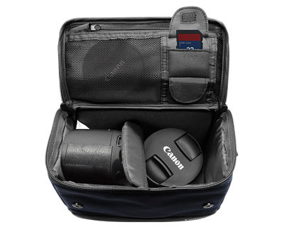 Túi và balô đựng máy ảnh Canon SB100 Bao đựng máy ảnh đeo vai màu xanh lơ, màu nâu
