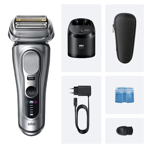 Máy cạo râu Braun Series 9 Pro+ 9667CC lưỡi lá Bộ tỉa Bạc