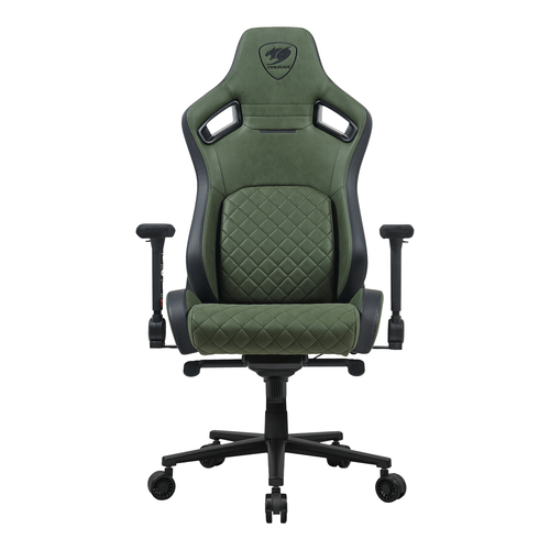 COUGAR DEFENSOR S ARMY GREEN F Ghế chơi game đa năng Ghế bọc vải màu xanh lá cây
