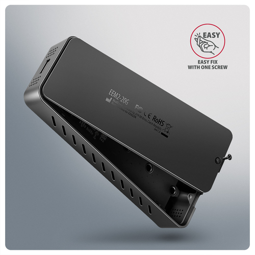 Hộp đựng ổ cứng Axagon EEM2-20G NVMe-SSD-Gehäuse USB-C 3.2 20 Gbps 2230 - 2280 - schwarz Vỏ SSD màu đen M.2