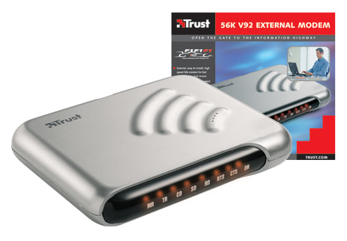 Modems Trust 56K V92 External Modem UK 56 Kbit/s