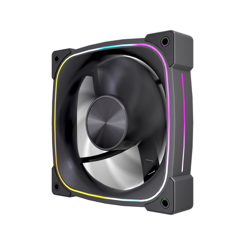 Tản nhiệt máy tính VIDA Stealth 120mm ARGB PWM Case Fan, Hydraulic Bearing, Outer Ring Lighting, 600-1500 RPM, Black Thùng máy tính Quạt 12 cm màu đen 1 chiếc