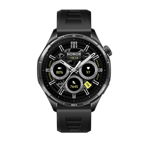 e249056861077477bb0ddcdc1996b20e0fb32db9.jpg Đồng hồ thông minh Honor Watch 6 3,71 cm (1.46") AMOLED 46 mm Kỹ thuật số 464 x 464 pixels Màn hình cảm ứng màu đen GPS