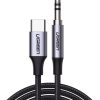Cáp âm thanh Ugreen CM450 1 m 3.5mm USB Type-C màu đen