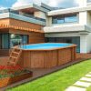 Interline Bali Hồ bơi gắn khung Ovan Gỗ