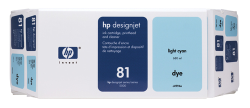 Đầu in HP Đầu in và hộp mực Dye màu lục lam nhạt 81 680 ml gói tiết kiệm dùng cho máy in DesignJet