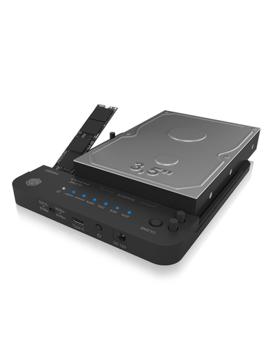 Trạm docking ổ cứng ICY BOX IB-2913MCL-C31 USB 3.2 Gen 2 (3.1 Gen 2) Type-C màu đen