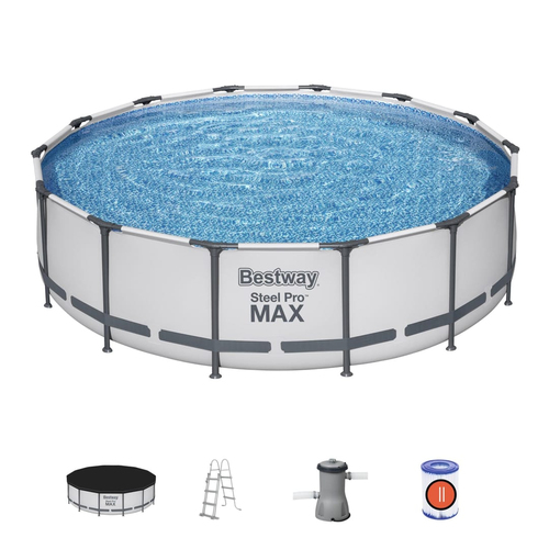 Bestway 56950 Hồ bơi gắn khung Vòng tròn 13030 L màu xanh lơ