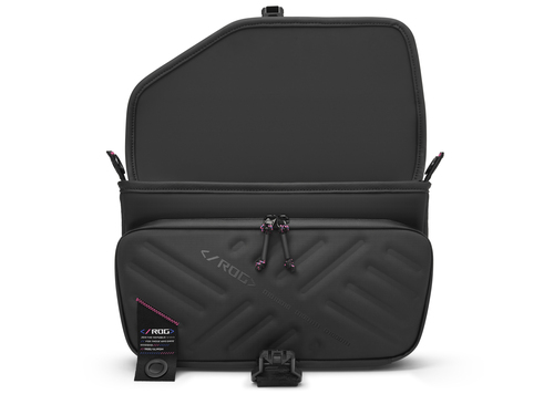 eb9b04a594ce9d9a6c148b9e2da3fdd8ac1f5861.jpg Hộp bọc máy chơi game cầm tay ASUS BC3004 ROG SLASH SLING BAG 4.0 Túi Messenger Da PU, Pôliexte (vải nhân tạo) màu đen