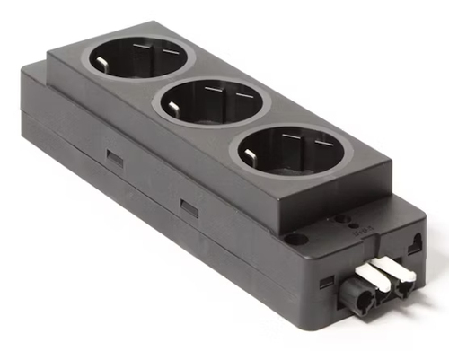 Ổ cắm kéo dài Kenson KAS159103000110 3 ổ cắm AC Trong nhà màu đen