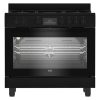 Bếp Beko BGM 11226 EB đứng độc lập Chạy bằng điện Khí ga màu đen